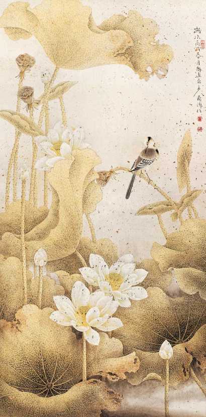 董希源 花鸟 镜心